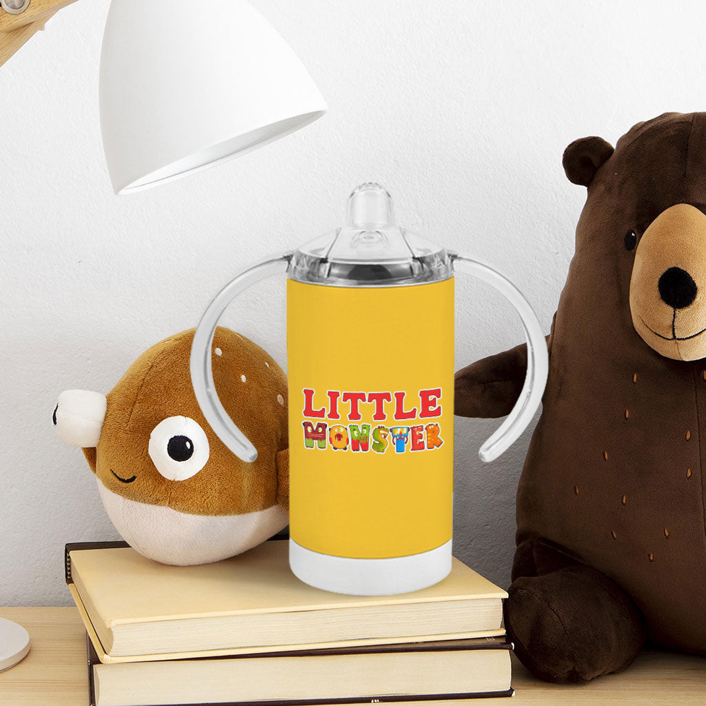 Little Monster Sippy Cup - Funny Baby Sippy Cup - Illustration Sippy Cup