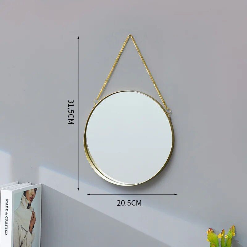 Elegant Nordic Round Wall-Mounted Mirror