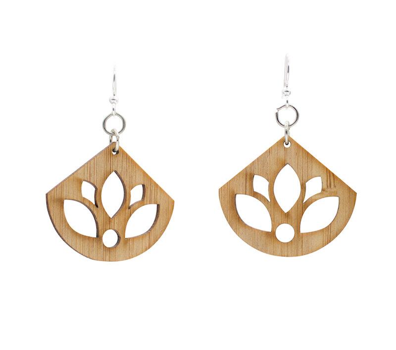 Lotus Bamboo Earrings #962 | Red Sunflower