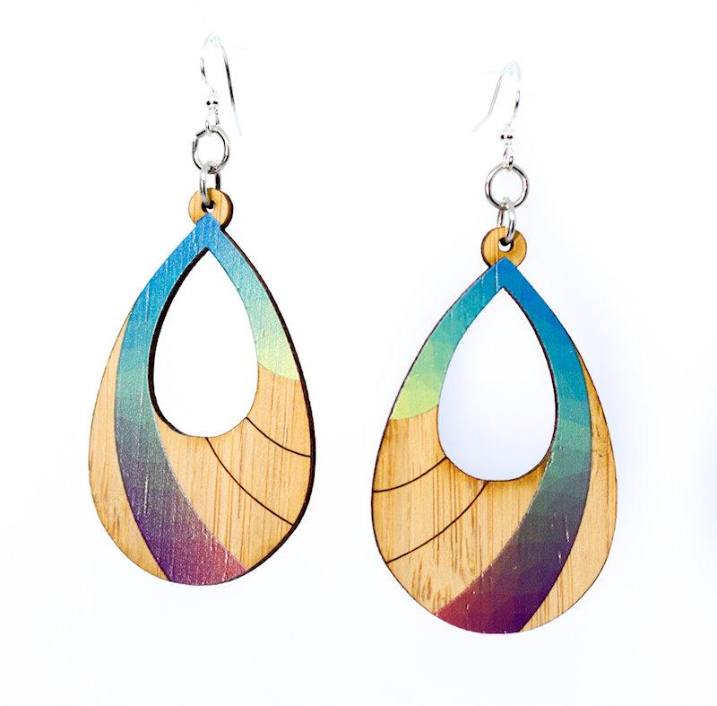 Prism Bamboo Earrings #966 | Red Sunflower