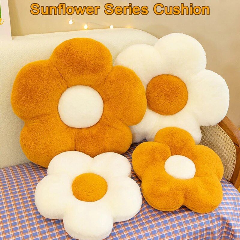 35cm Stuffed Daisy Flower Seat Cushion