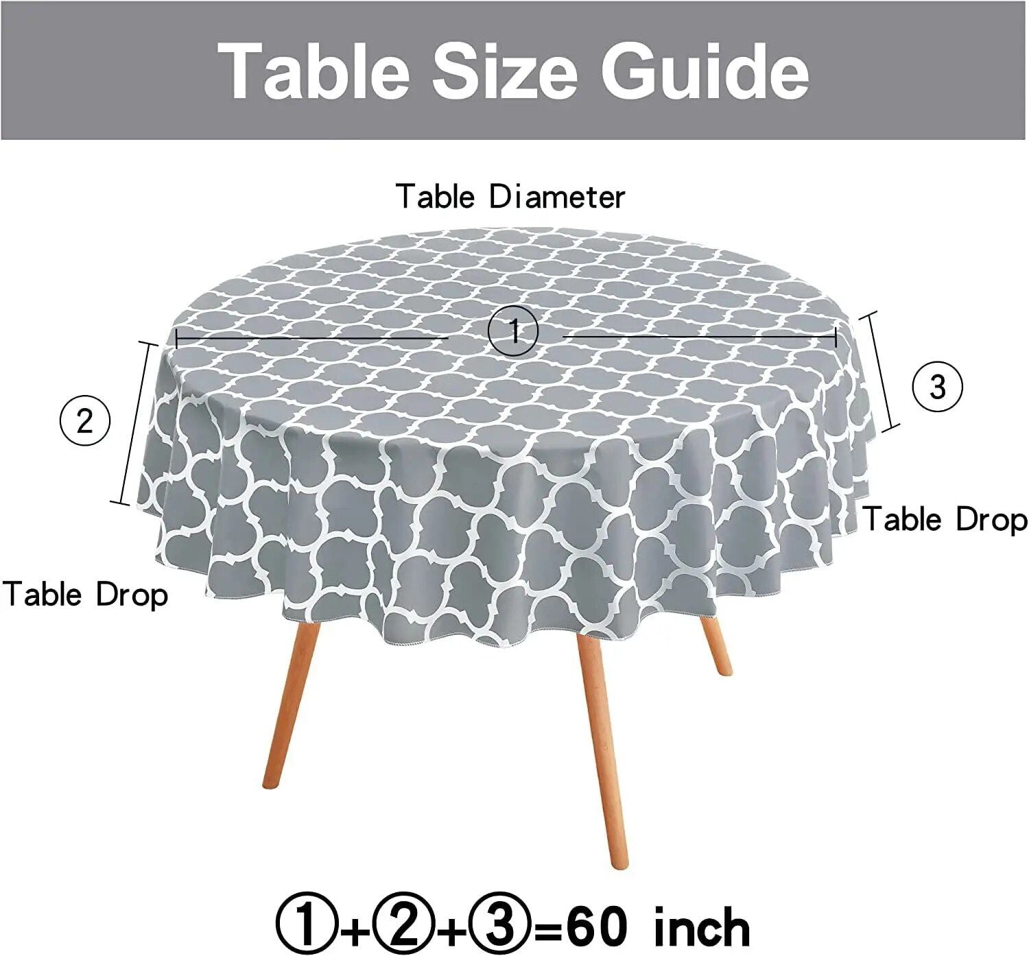 Elegant Round Moroccan Tablecloth