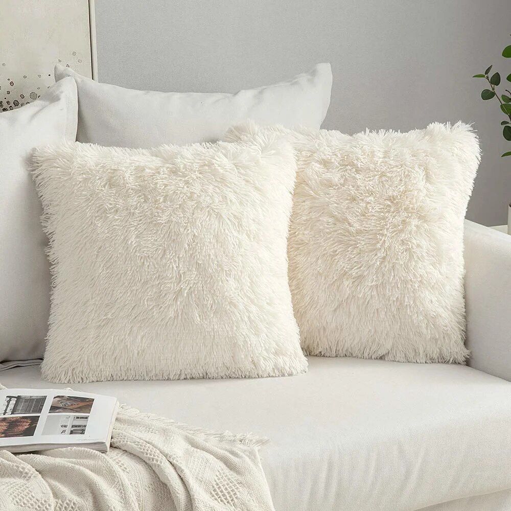 Luxurious Plush Fur Cushion Cover