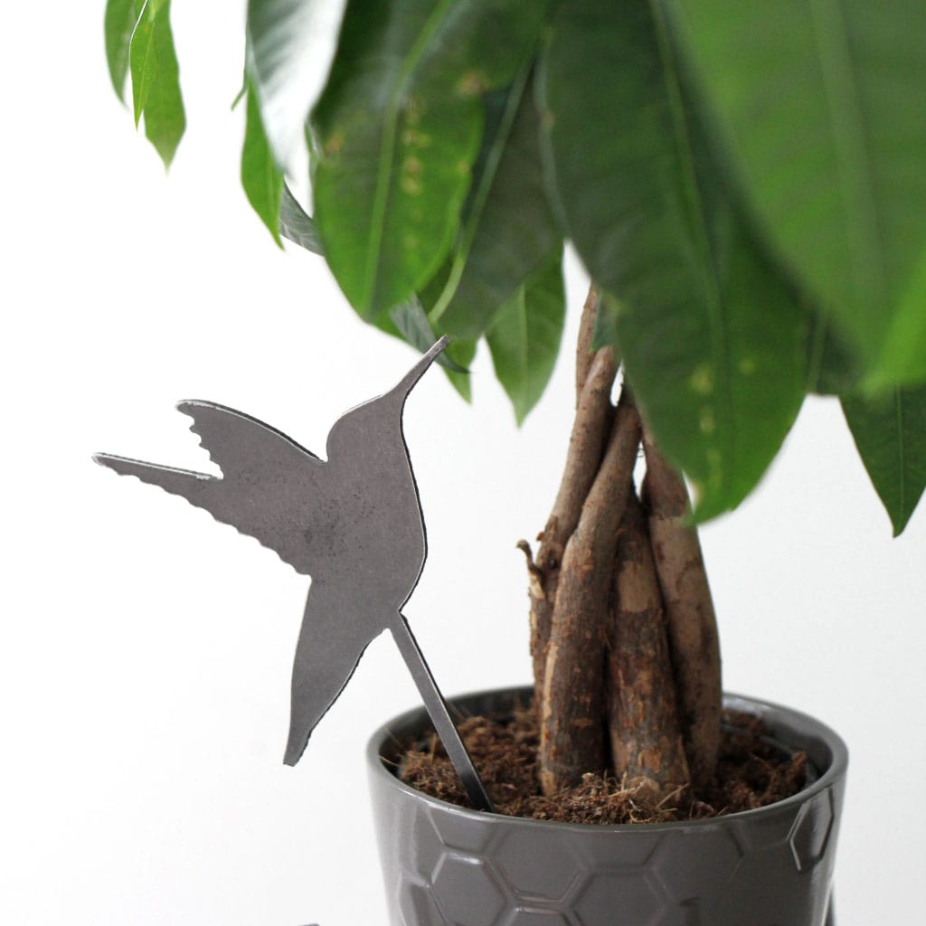 Happy Hummingbird Plant Stake