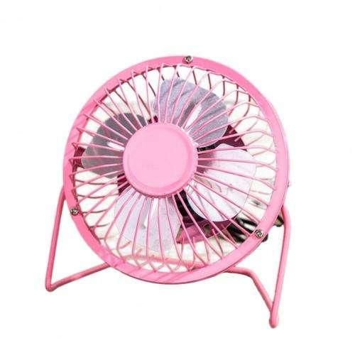 Compact USB-Powered Metal Desk Fan