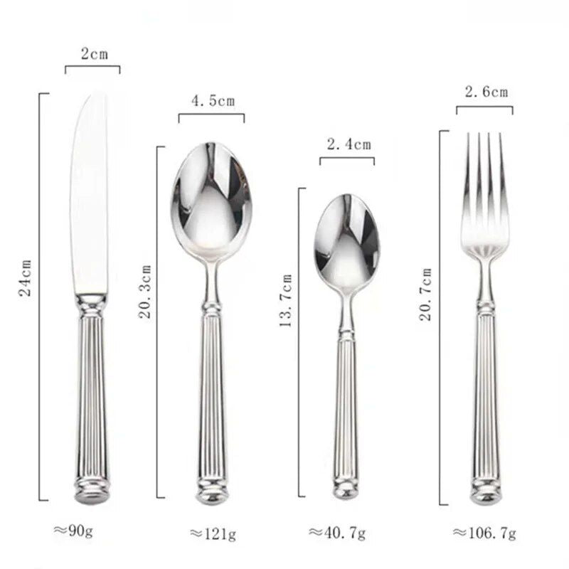 Luxury 18/10 Stainless Steel 4-Piece Cutlery Set