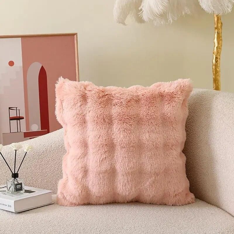 Luxurious Plush Square Cushion Cover 45x45cm