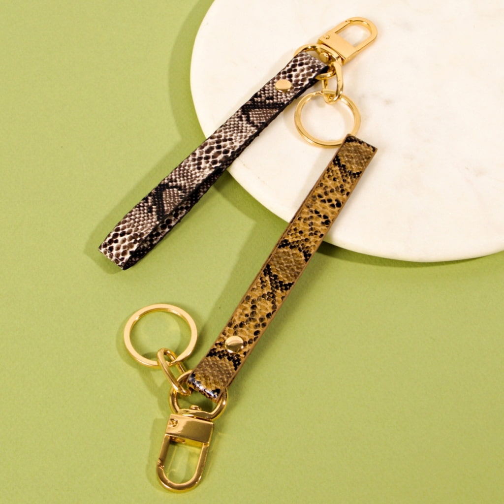 Snake Skin Print Key Strap