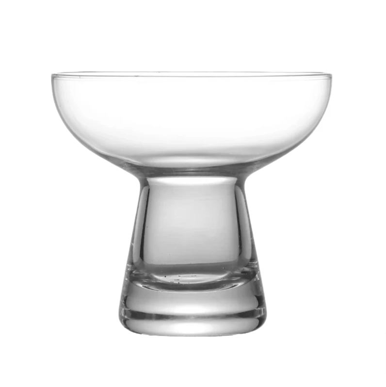 Elegant Transparent Flying Saucer Cocktail Glasses