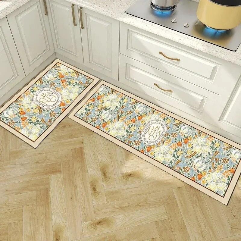 Floral Nordic Kitchen & Living Room Rug