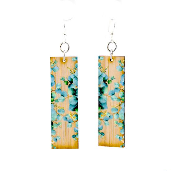 Eucalyptus Bamboo Earrings #977 | Red Sunflower