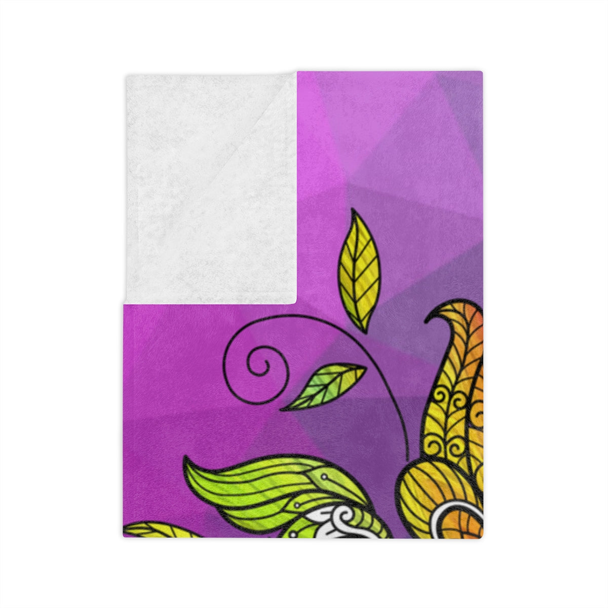 Uniquely You Velveteen Throw Blanket, Multicolor Wild Peacocks Print,