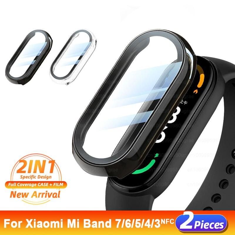 2-in-1 3D Full-Cover Screen Protector & Hard Case for Smart Bracelets