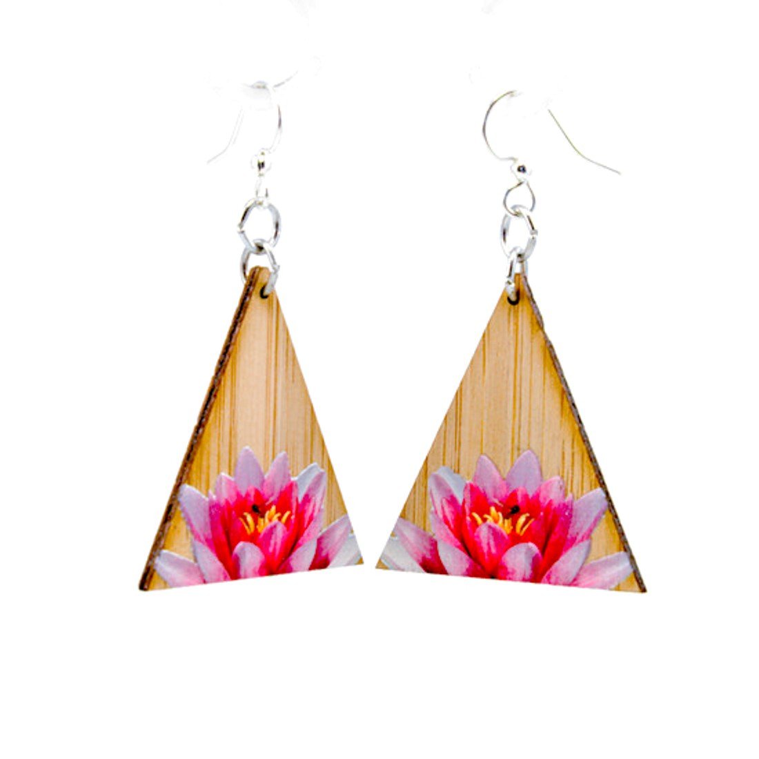 Pinnacle Lotus Bamboo Earrings #979 | Red Sunflower