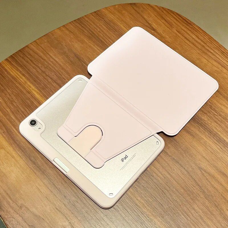 360° Rotating Leather iPad Case with Pencil Holder for Multiple iPad Generations