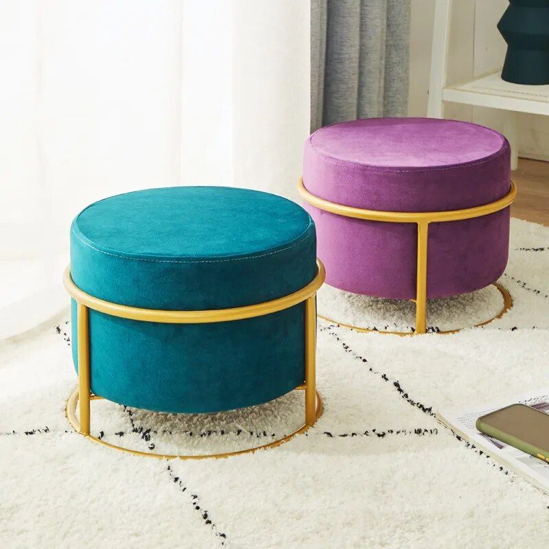 Adjustable Nordic Luxury Flannel Stool