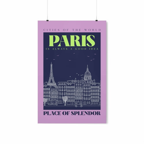 Paris City Outline Poster