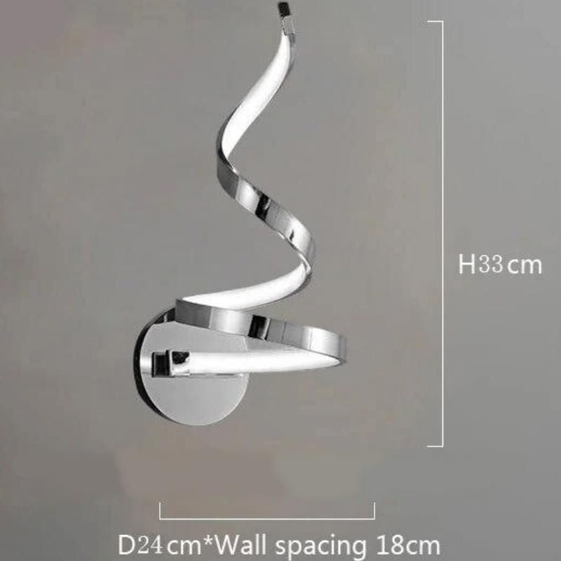 Minimalist Spiral LED Wall Sconce