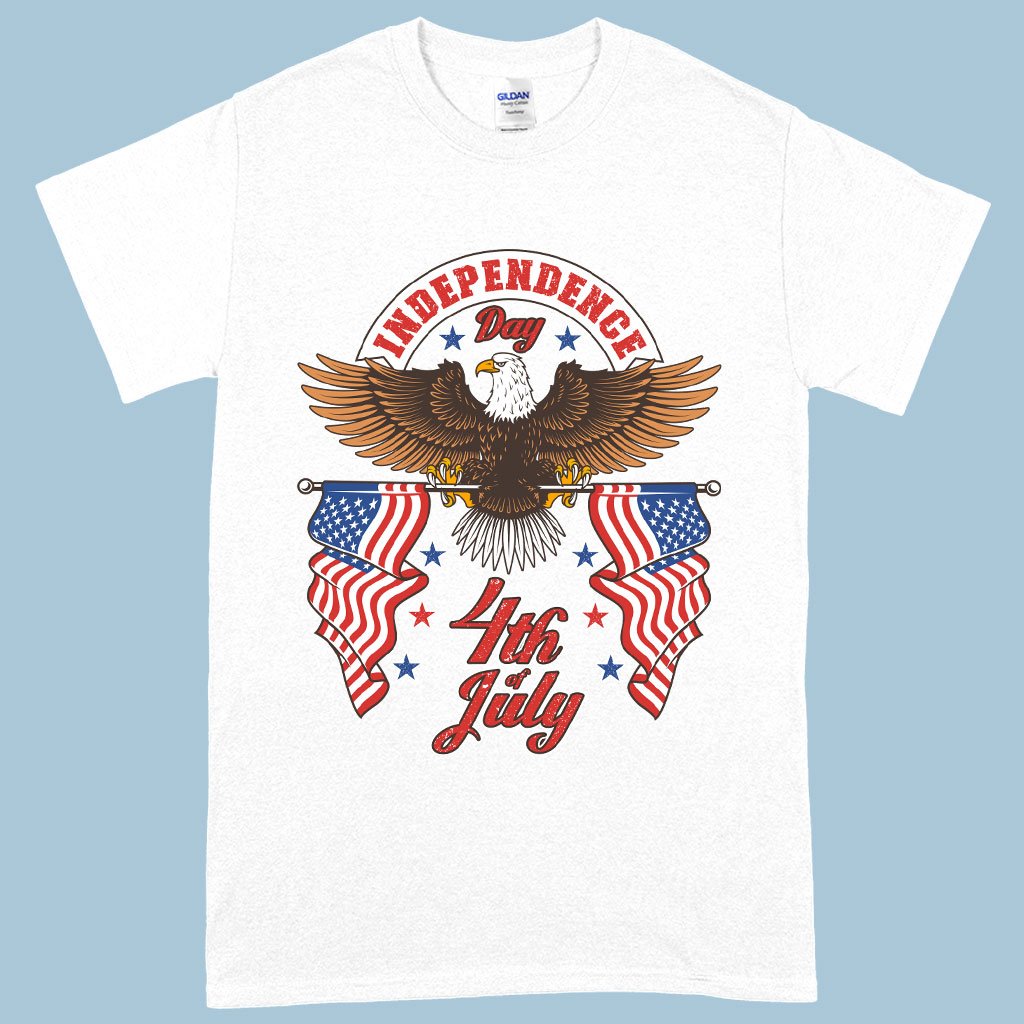 Heavy Cotton Independence Day 4th of July T-Shirt - Independence Day T-Shirts - Patriotic USA T-Shirt