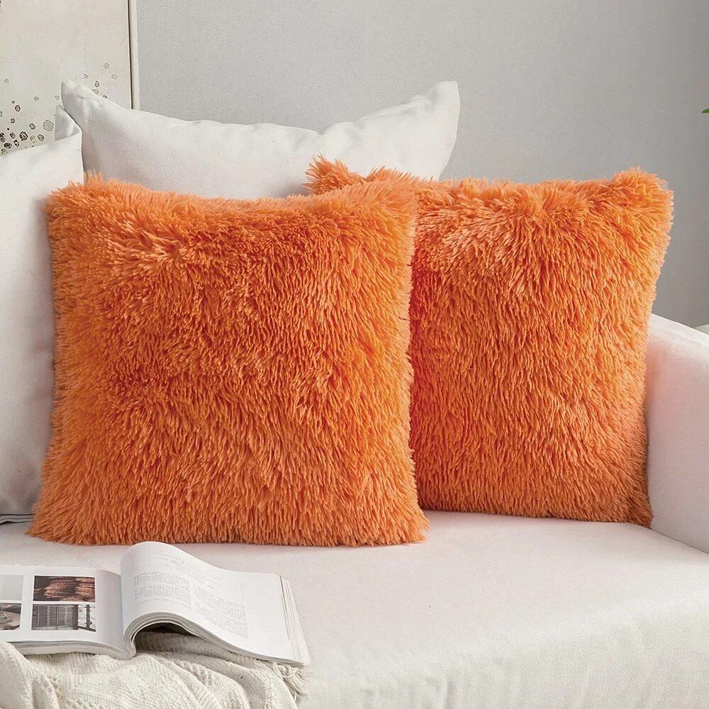 Luxurious Plush Fur Cushion Cover