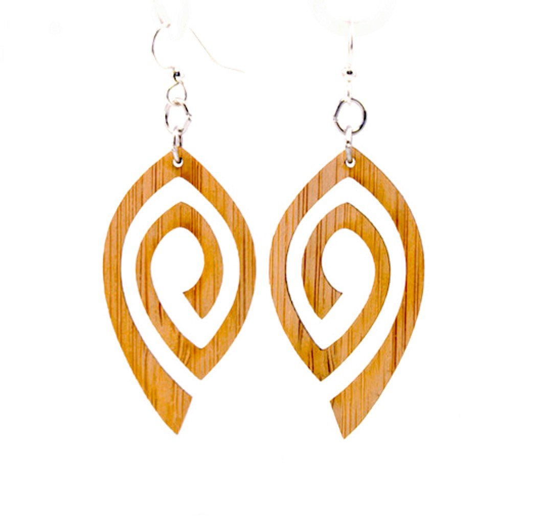 Spiral Eye Bamboo Earrings #982 | Red Sunflower