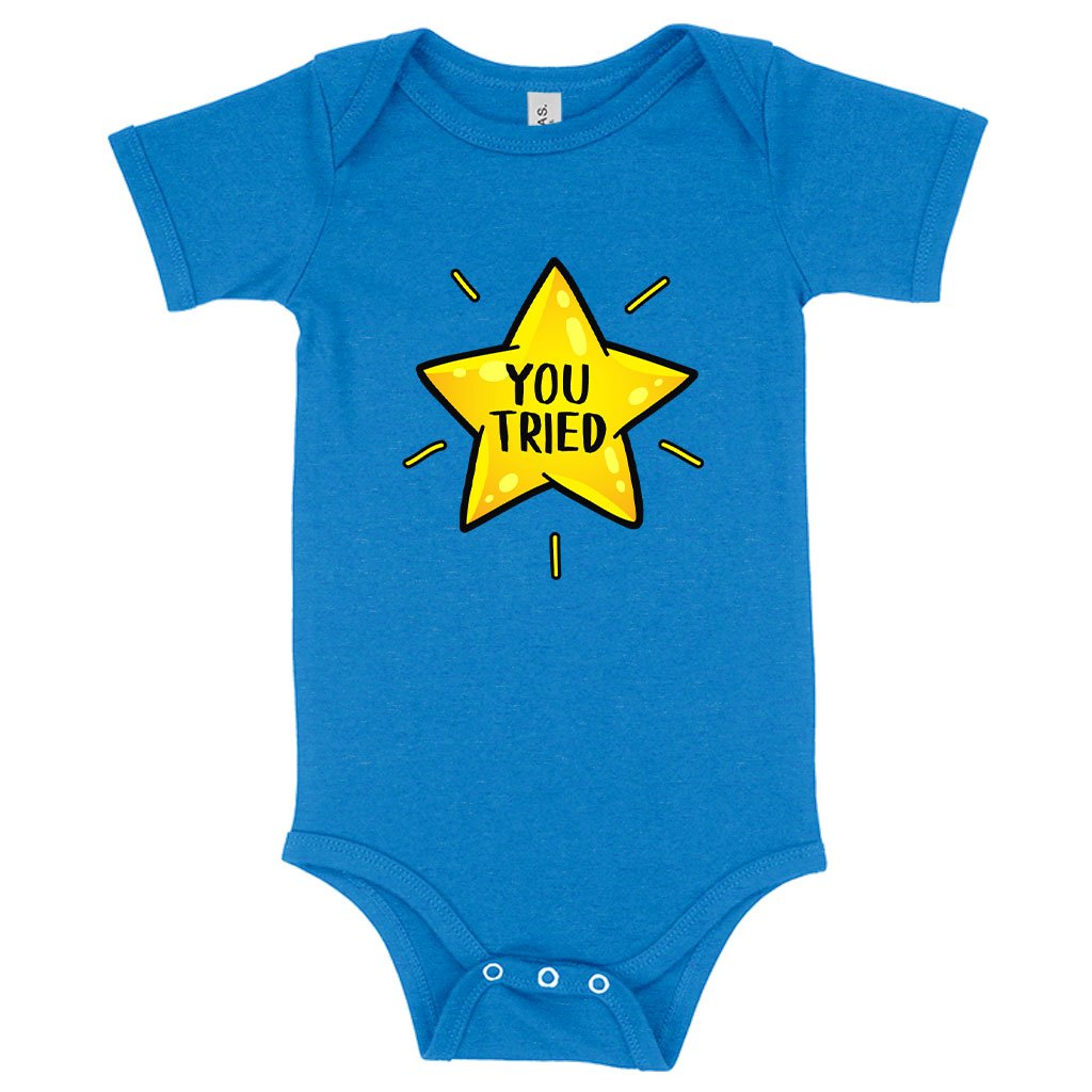 Baby Jersey You Tried Onesie - Gold Star Onesie - Graphic Onesie