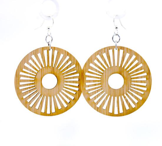 Tribal Sun Bamboo Earrings #983 | Red Sunflower