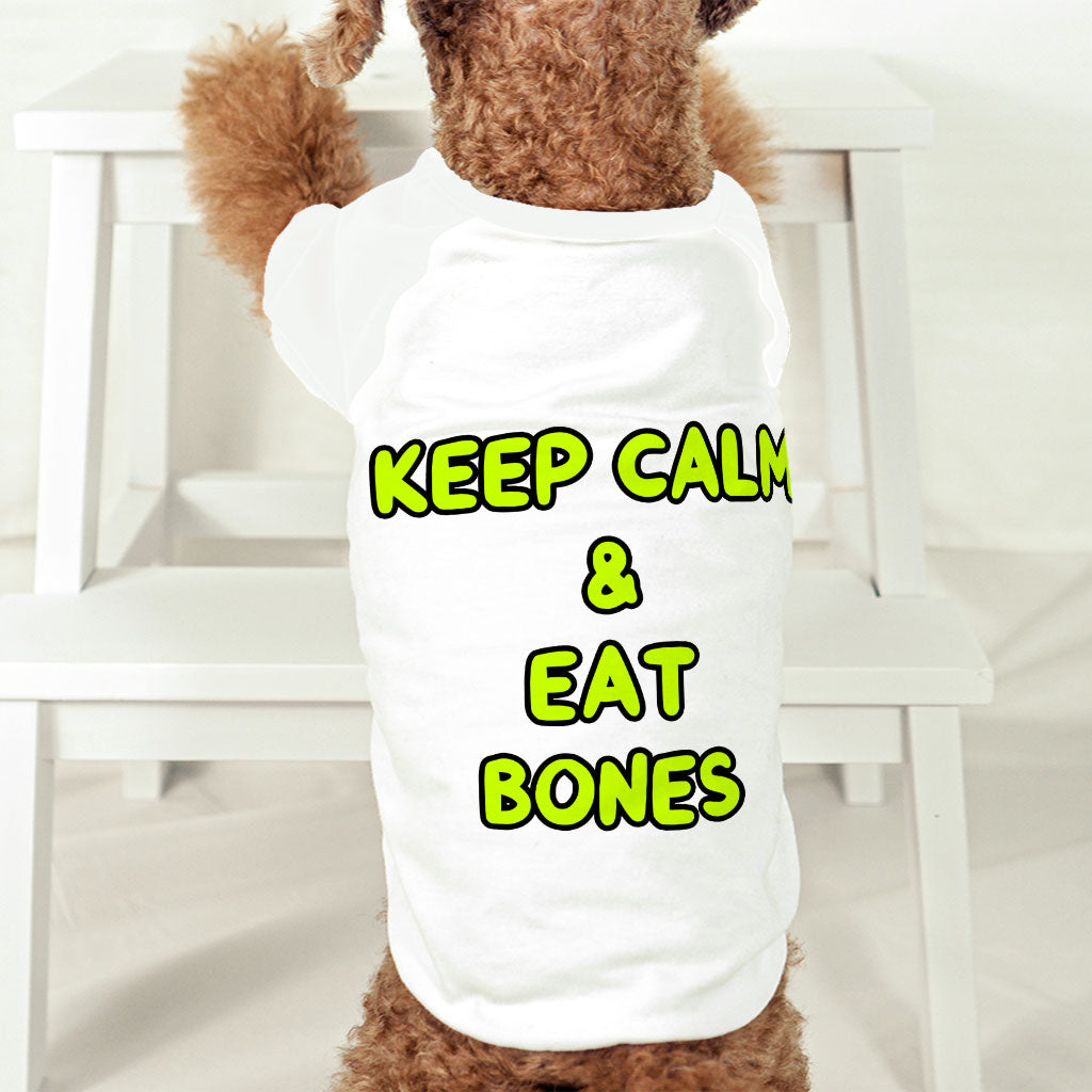 Keep Calm Dog T-Shirt - Trendy Dog Shirt - Printed Dog Clothing