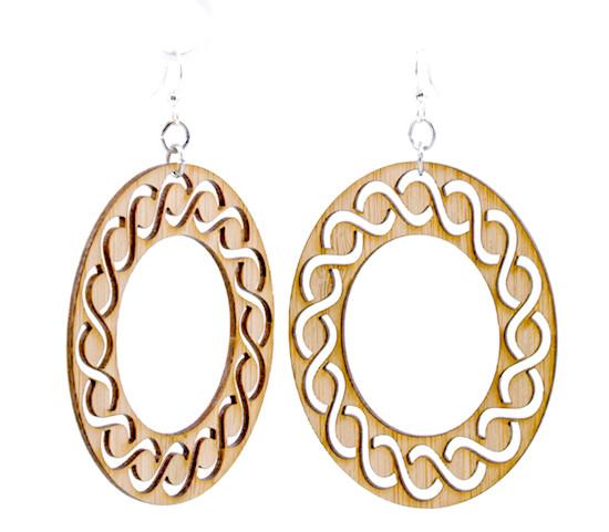 Intertwined Oval Bamboo Earrings #984 | Red Sunflower