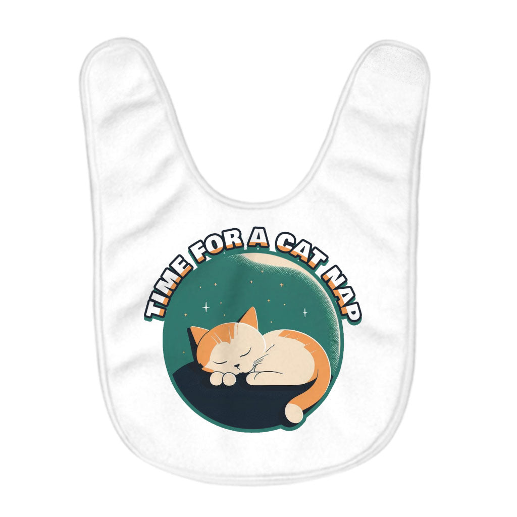 Cat Nap Baby Bibs - Cute Kawaii Baby Feeding Bibs - Graphic Bibs for Eating