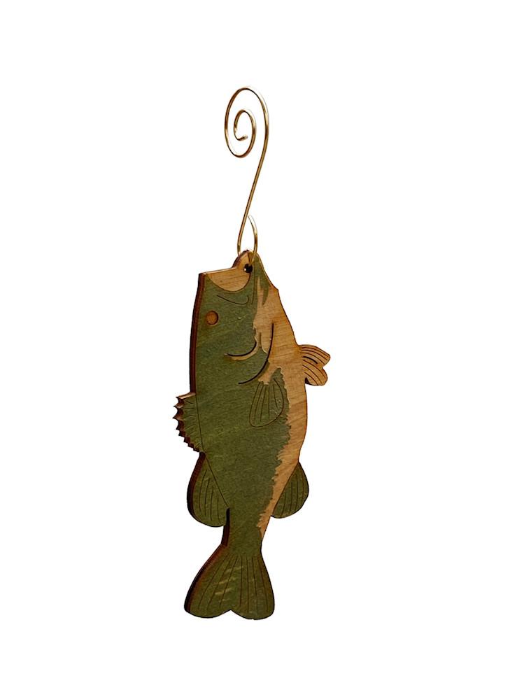 Bass Fish Ornament #9892 | Red Sunflower