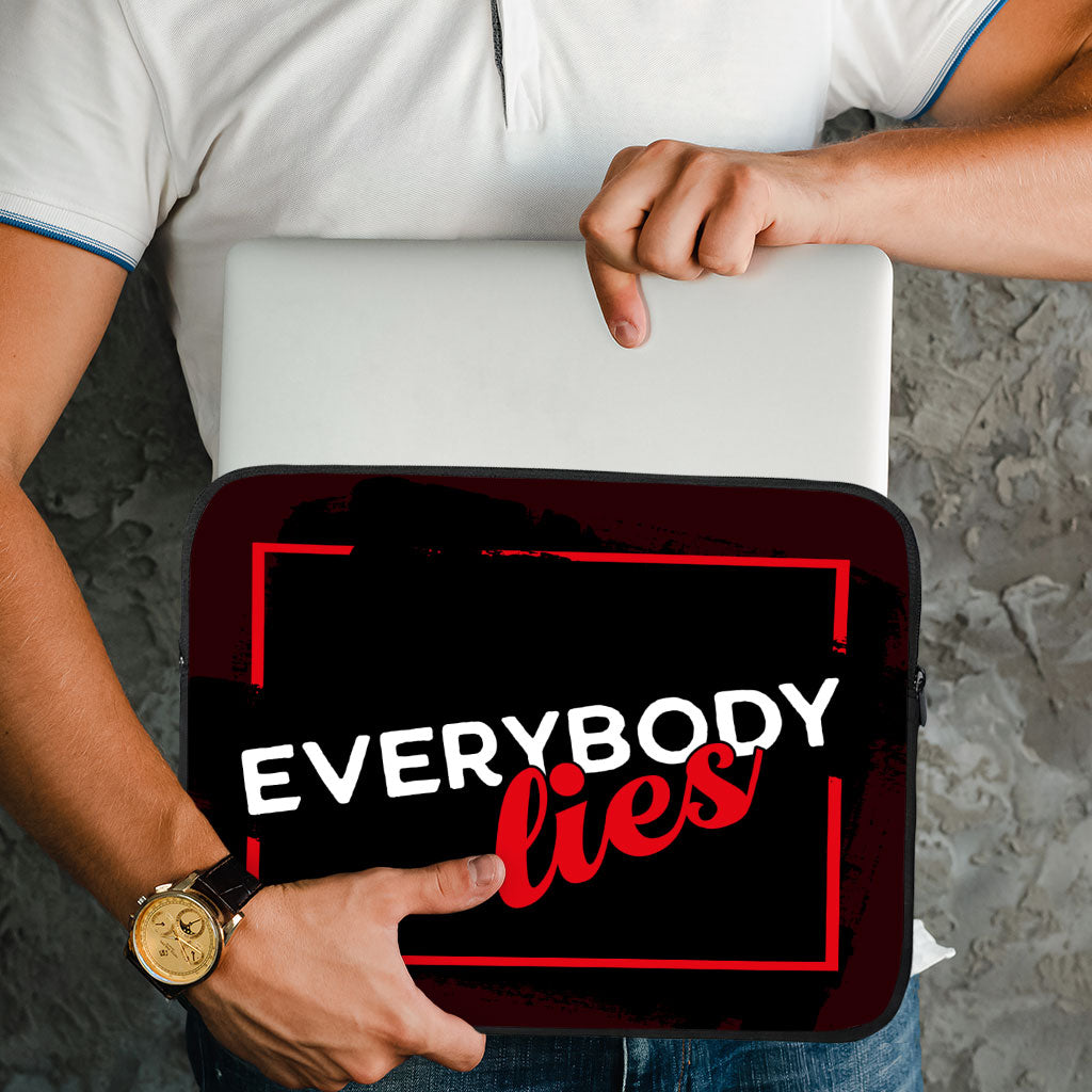 Everybody Lies MacBook Pro 14" Two-Sided Sleeve - Printed Laptop Sleeve - Trendy MacBook Sleeve