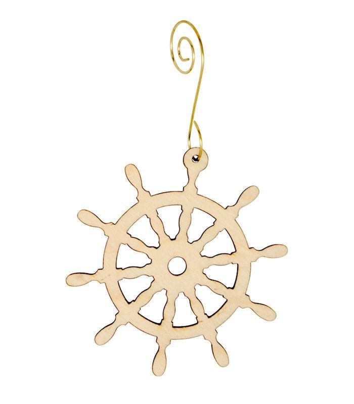 Ship Wheel Ornament #9931 | Red Sunflower