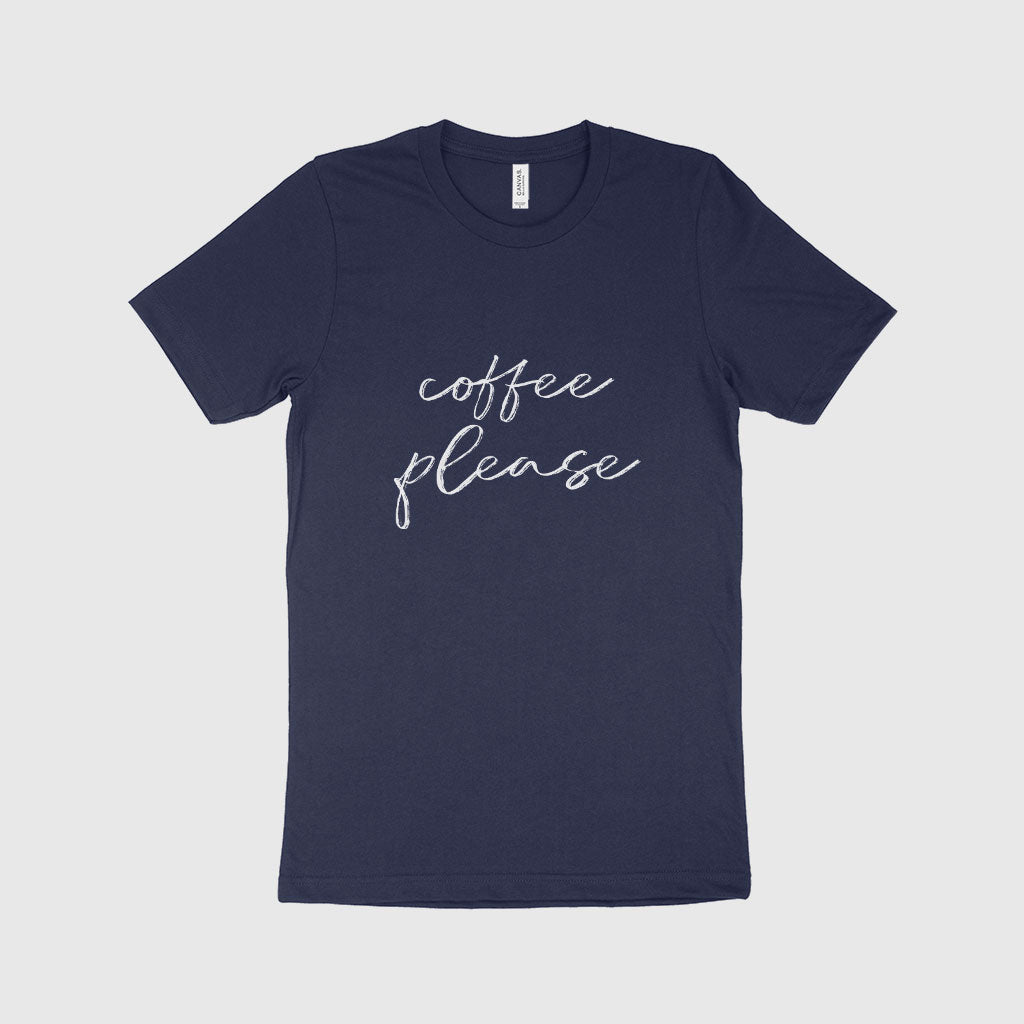 Coffee Please Unisex Jersey T-Shirt Made in USA