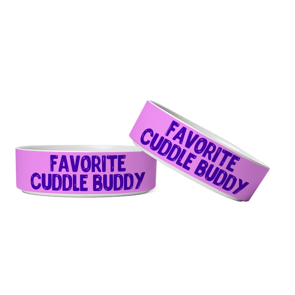 Cuddle Buddy Pet Bowl - Kawaii Dog Bowl - Cool Design Pet Food Bowl