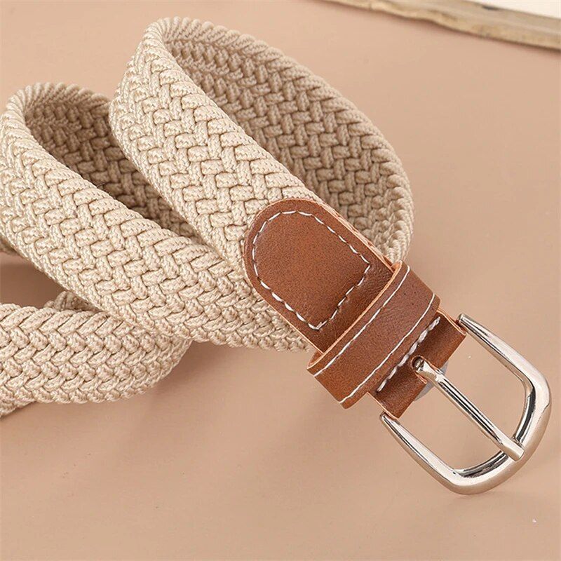 2023 Trendy Unisex Canvas Belt with Metal Alloy Pin Buckle for Casual and Formal Attire