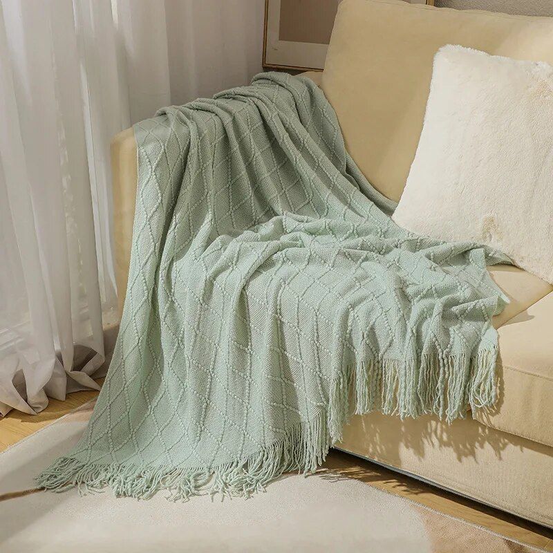 Knitted Blanket Sofa Cover