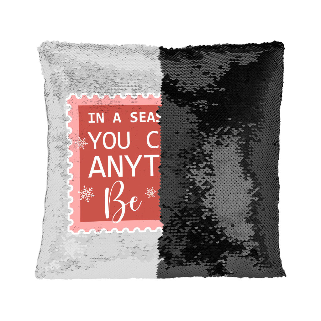 Be Kind Sequin Pillow Case - Christmas Quotes Pillow Case - X-mas Pillowcase