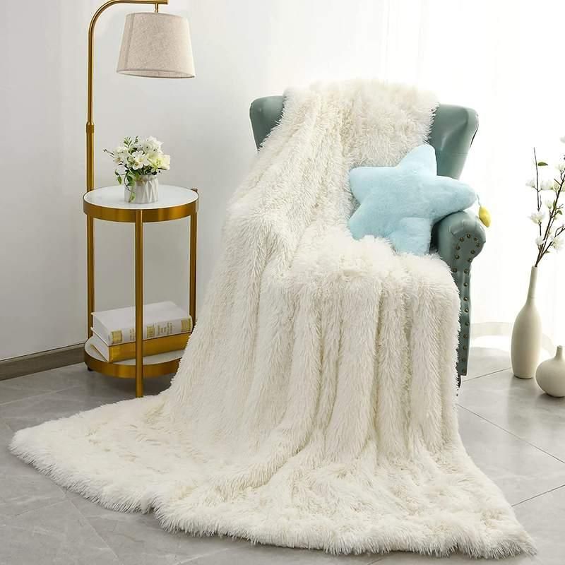 Luxurious Leopard Shaggy Throw Blanket