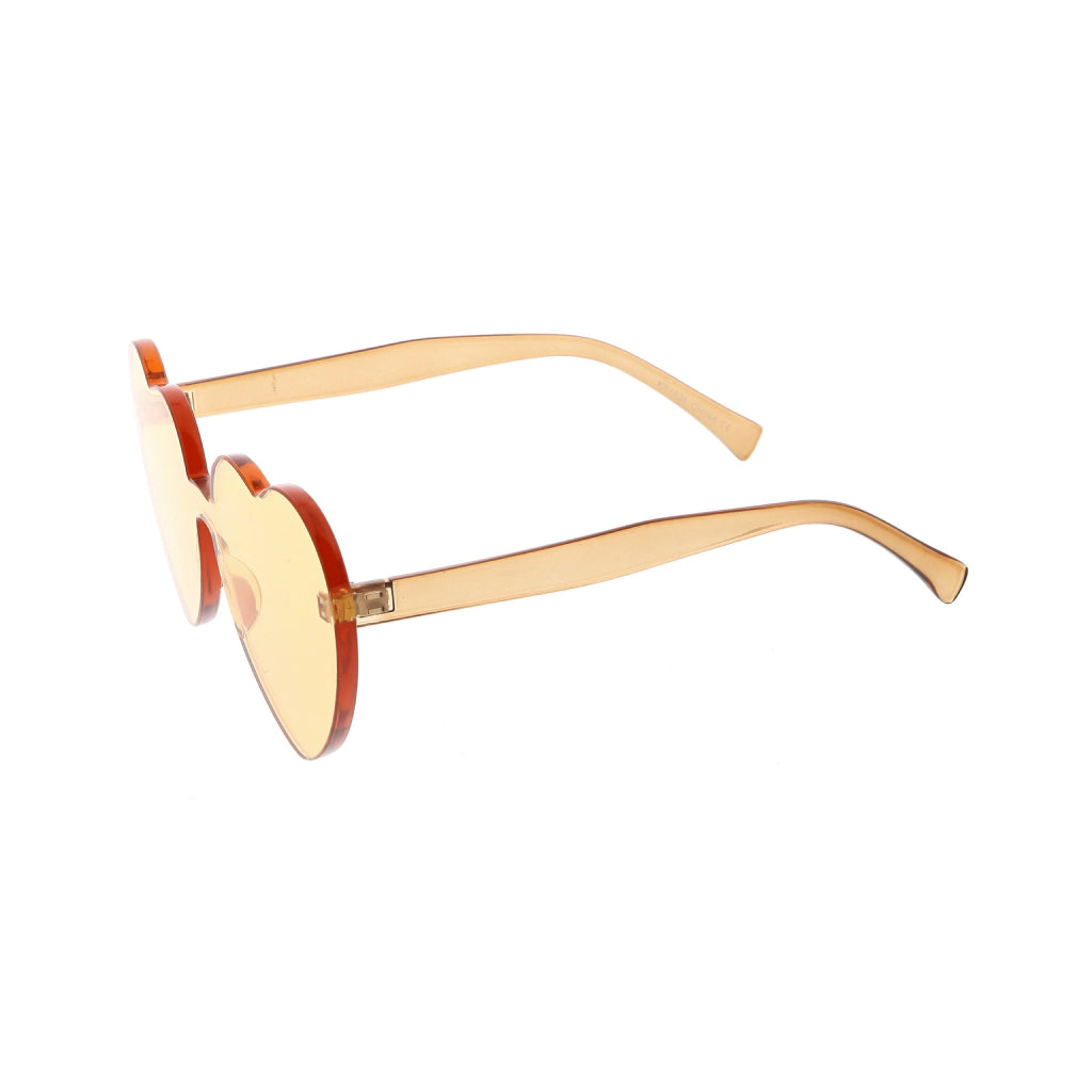 Orange Women’s Heart-Shaped Sunglasses