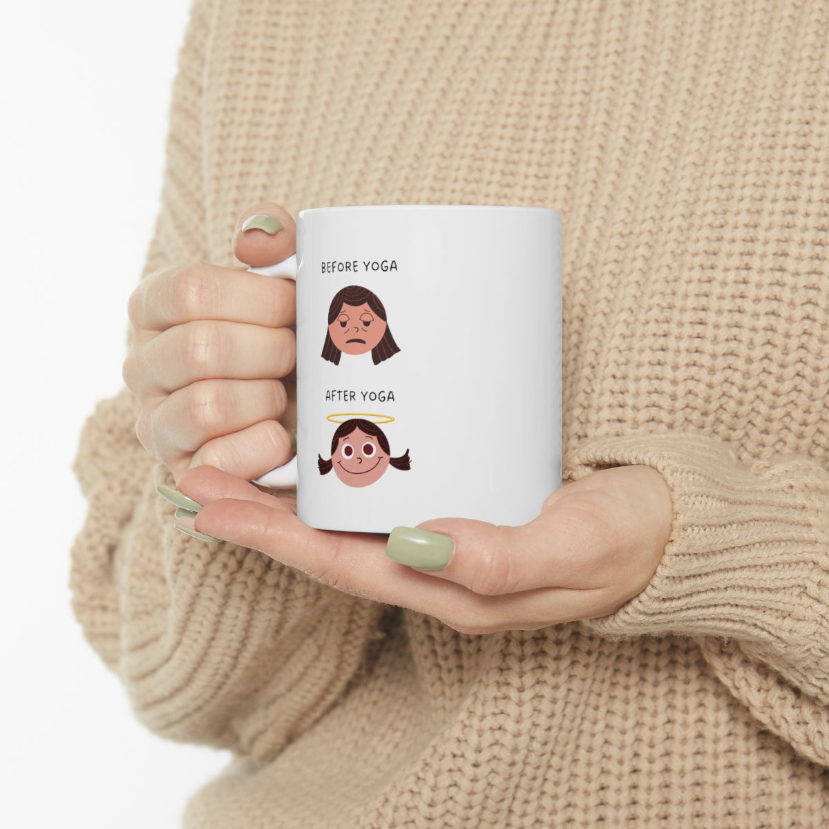 Before and After Yoga Novelty Mug