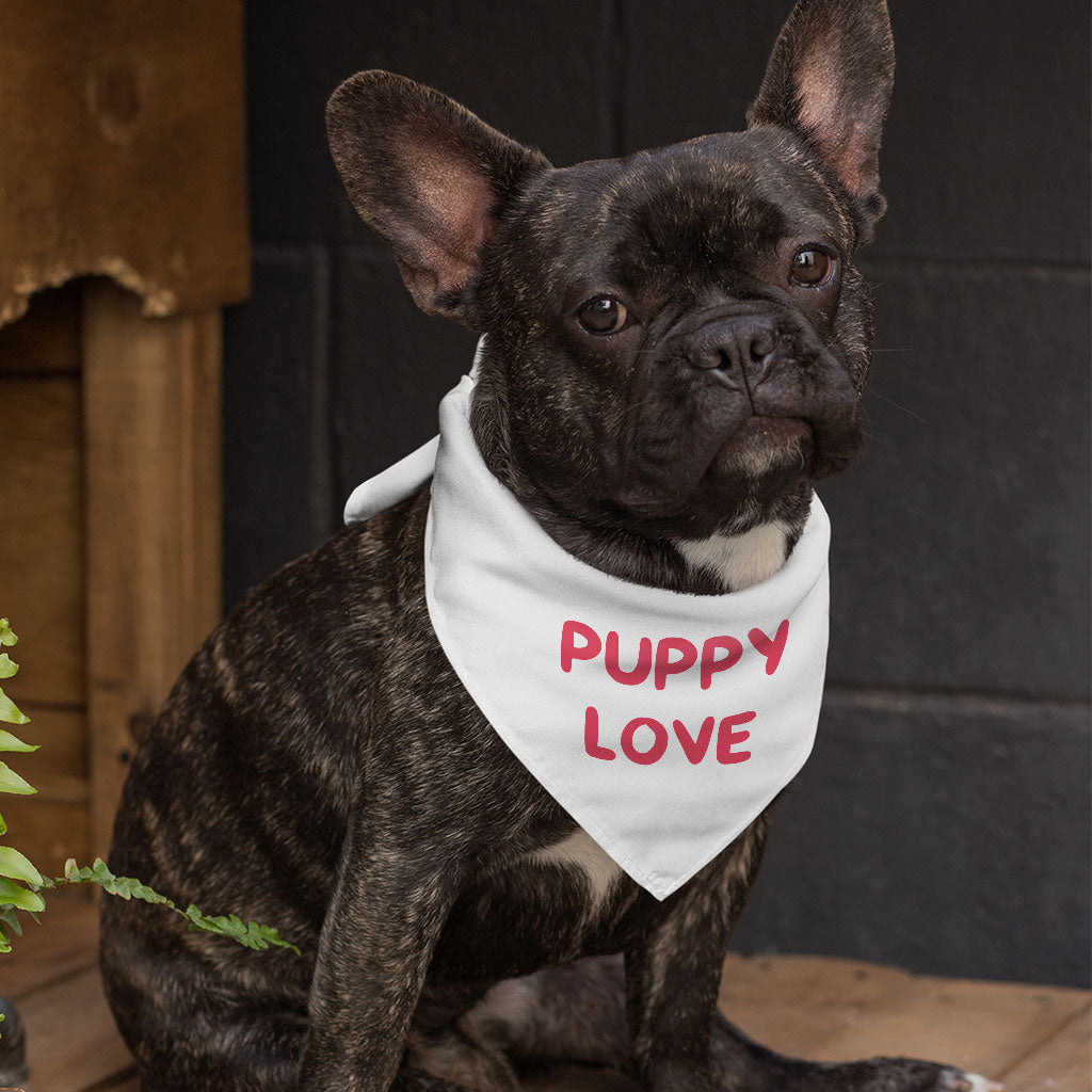 Puppy Love Pet Bandana - Kawaii Dog Bandana - Best Print Pet Scarf