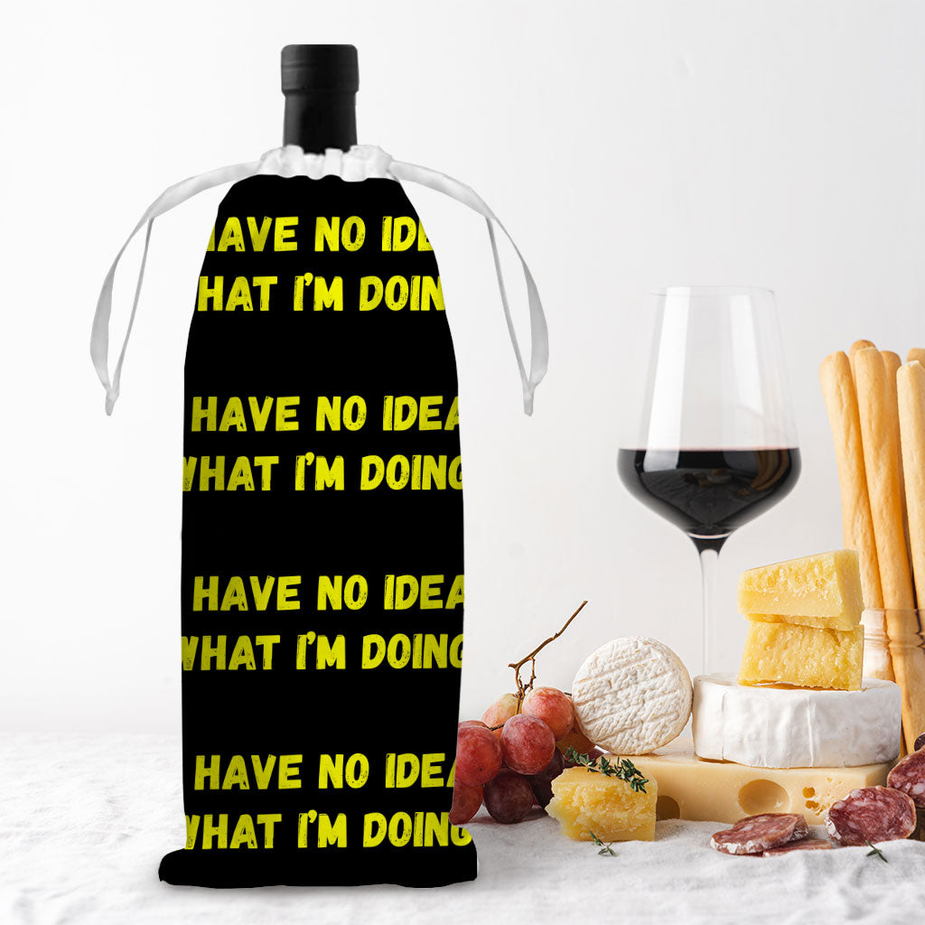 Funny Quote Wine Tote Bag - Trendy Wine Tote Bag - Graphic Wine Tote Bag