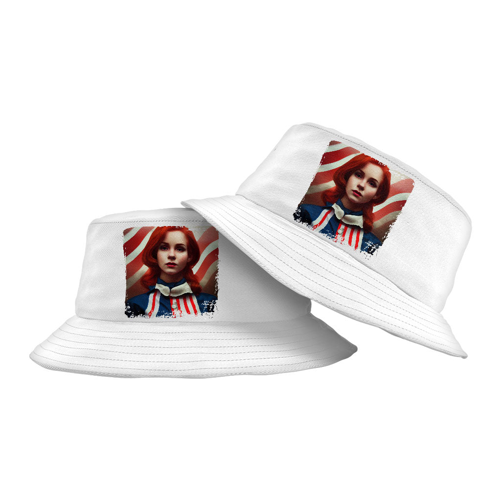 Patriotic Design Bucket Hat - Art Print Hat - Themed Bucket Hat