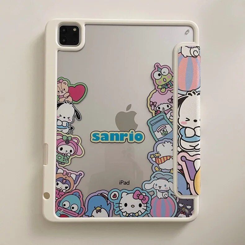 Chic Hello Kitty Kuromi iPad Case with Pen Slot