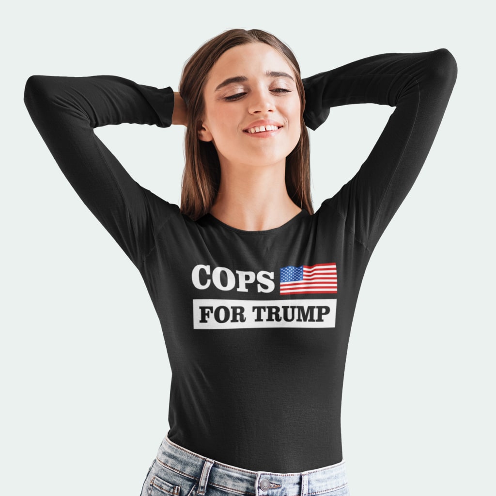 Long Sleeve Cops for Trump T-Shirt - President Trump T-Shirts