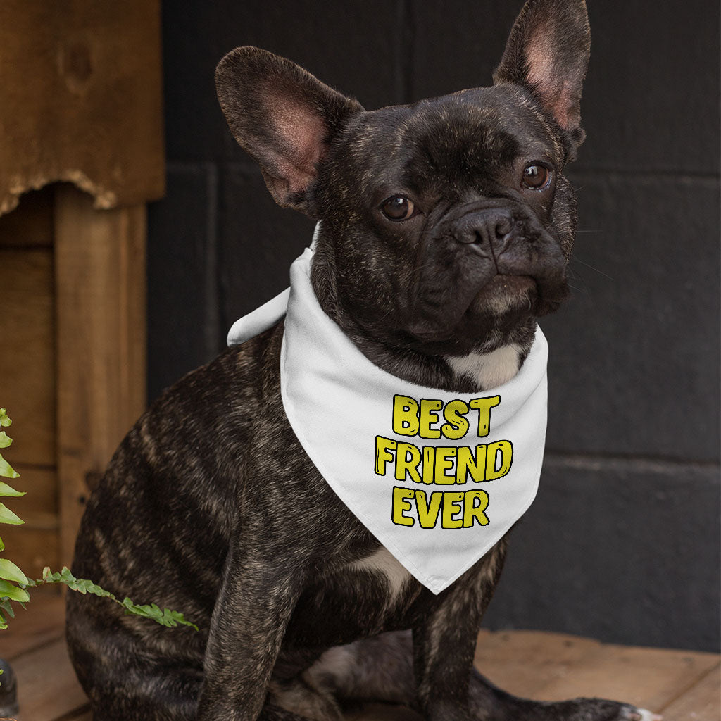 Best Friend Ever Pet Bandana - Cute Design Dog Bandana - Best Print Pet Scarf