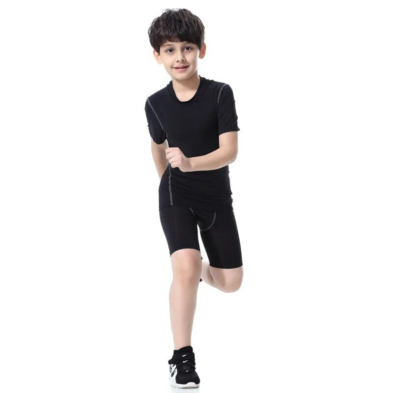 Quick-Dry Compression Sport T-Shirt for Kids - Unisex, Breathable, & Customizable