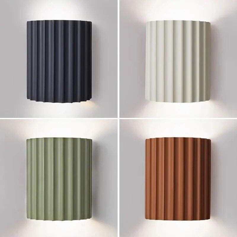 Modern Minimalist LED Wall Lamp: Macaron Resin Sconces for Aisle, Living Room, Bedside & More