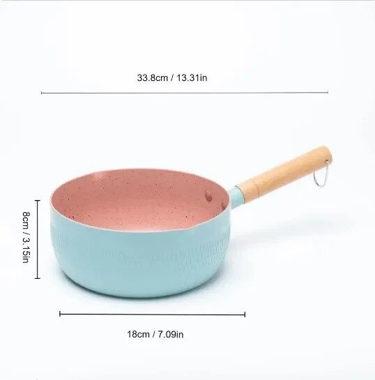 Japanese Non-Stick Multi-Color Snowflake Cooking Pot for Induction & Gas Stoves